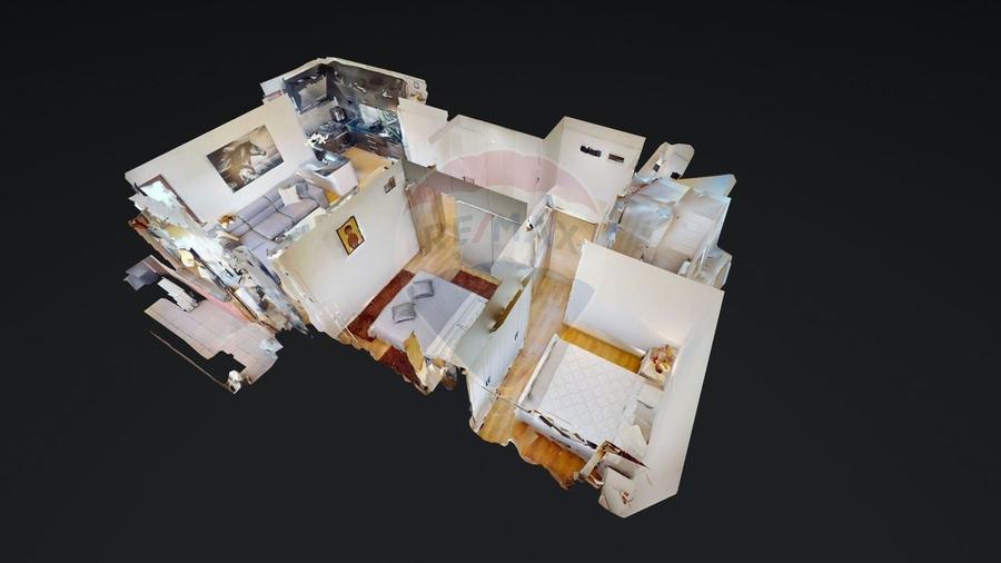 Apartament cu 3 camere decomandat, mobilat în Tractorul