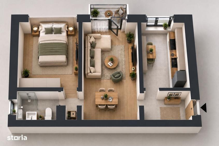 Apartament cu 2 camere în Central