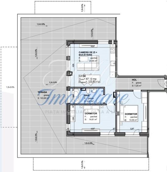 Apartament cu 3 camere semidecomandat în Apahida