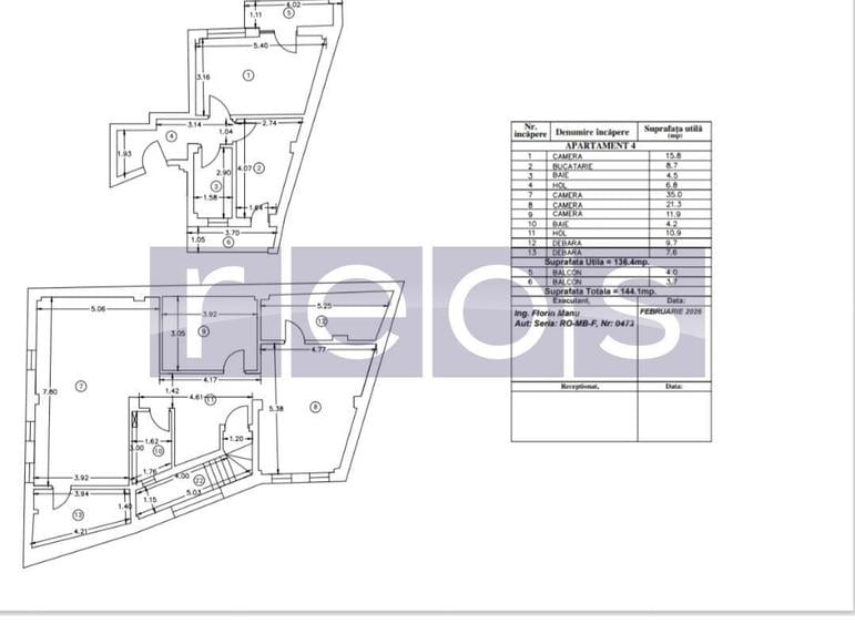 Apartament cu 4 camere în Dămăroaia