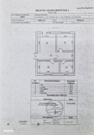 Apartament cu 2 camere în Fălticeni