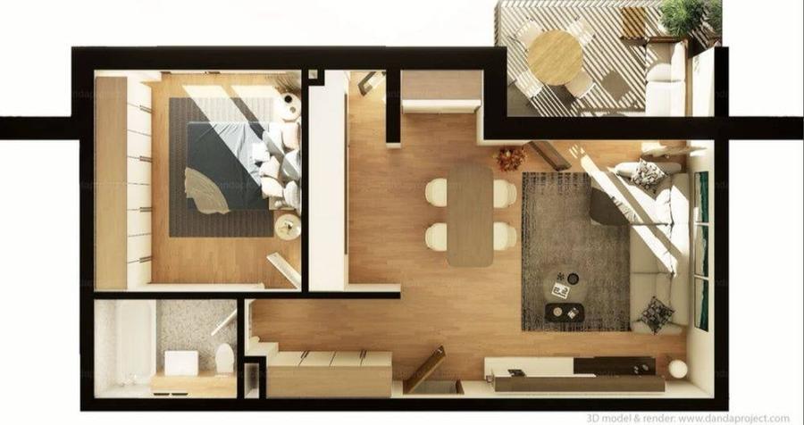 Apartament nou cu 2 camere confort sporit, 60mp, cu garaj sub bloc, zona Intre Lacuri - 1
