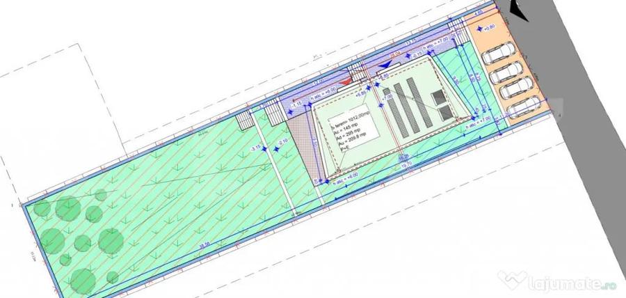 Nou ! Teren 1012 mp, front 16 m AC-casa familiala cu 2 unit - 4