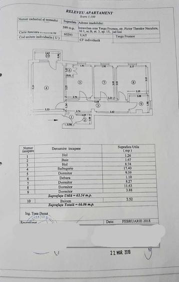 Apartament cu 3 camere decomandat în Central