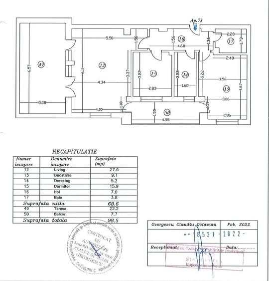 Apartament cu 2 camere decomandat, mobilat în Titan