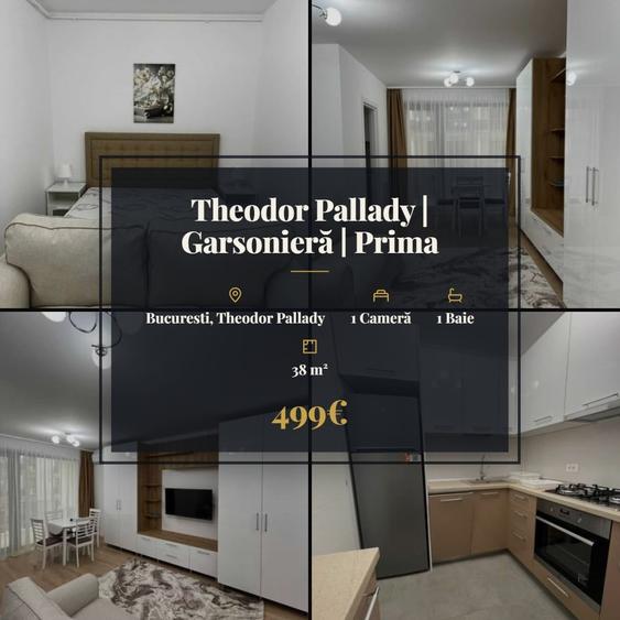 Garsonieră decomandată, mobilată în Theodor Pallady