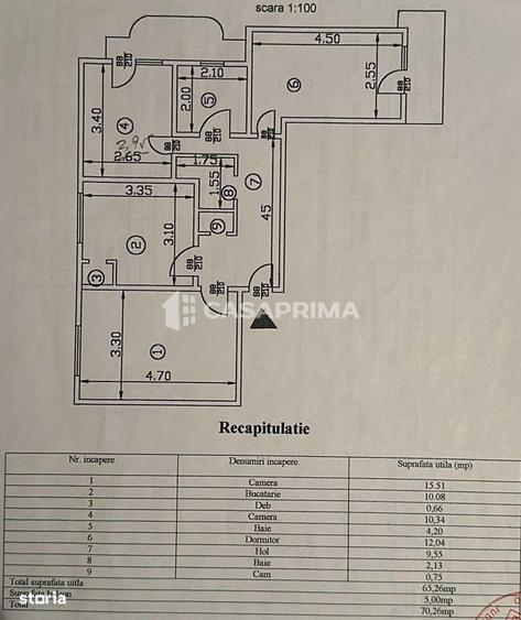 Apartament cu 3 camere decomandat în Albești