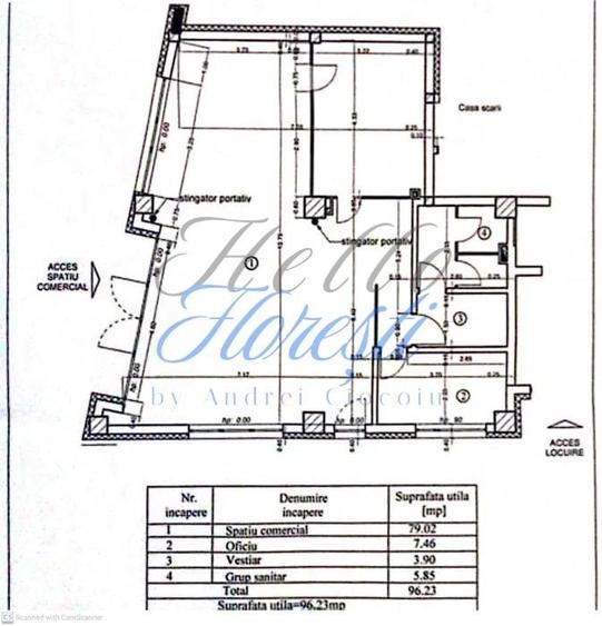 Spațiu comercial, de 96.23 mp, în Central