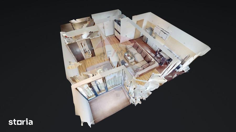 Apartament cu 2 camere semidecomandat în Valea Cetății