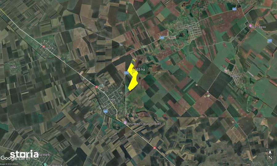 Teren de 1030000 mp, în Biled