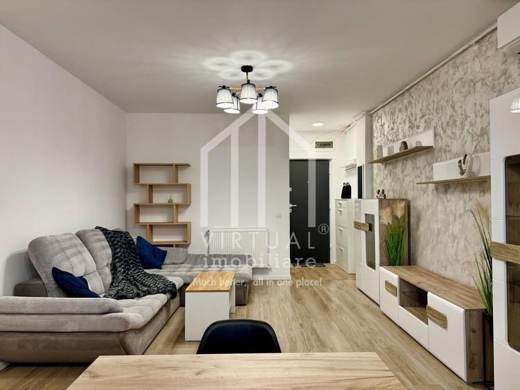 Apartament cu 3 camere semidecomandat, mobilat în Exterior Vest