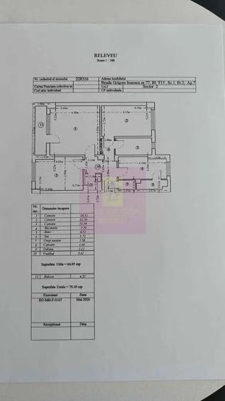 Apartament cu 3 camere semidecomandat în Lacul Tei