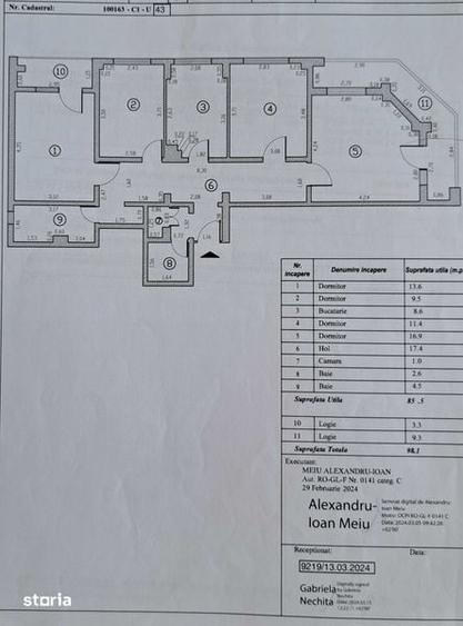 Apartament cu 4 camere în Central
