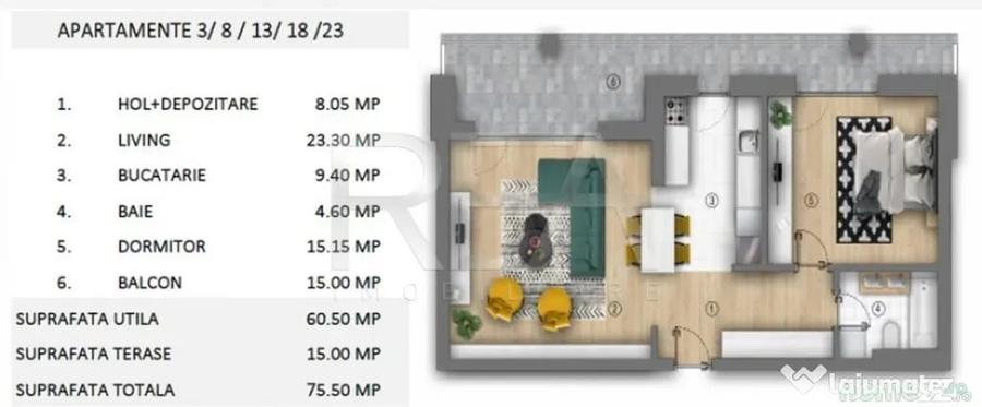 Apartament cu 2 camere decomandat în Unirii