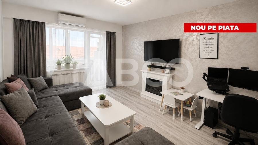 Apartament cu 3 camere decomandat, mobilat în Terezian