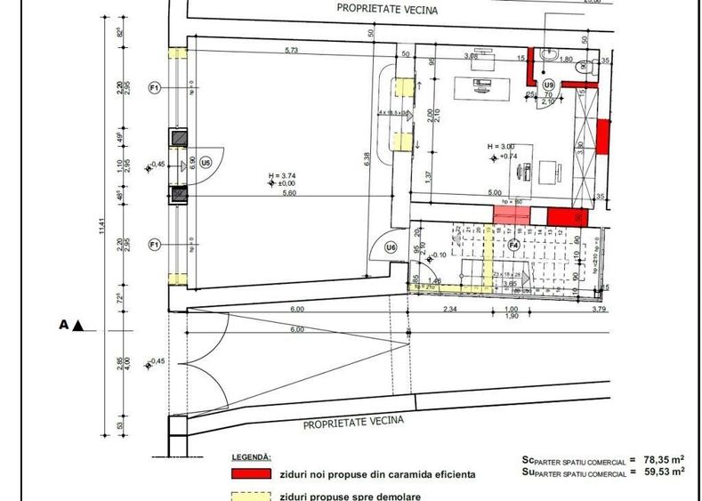 Spațiu comercial, de 60 mp, în 7 Noiembrie
