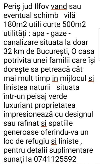 Casă cu 4 camere cu Teren 500 Mp în Periș
