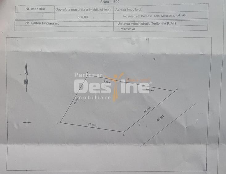 TEREN intravilan - CORNESTI 650 MP, 31.900 EURO - 1