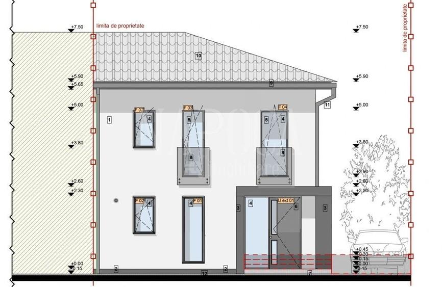 Duplex cu 4 camere cu Canalizare în Apahida