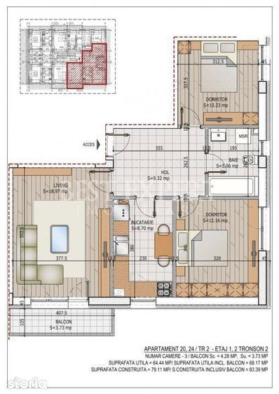 Apartament cu 3 camere în Titan — fotografia 1