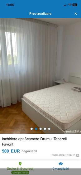 Apartament cu 3 camere circular în Lujerului