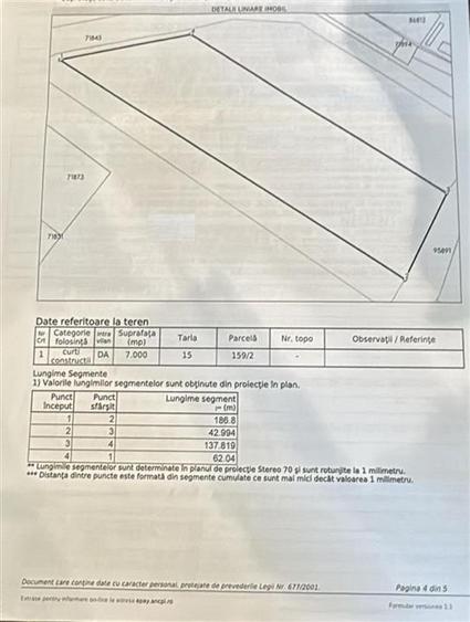 Teren Construcții intravilan de 7000 mp, în Apollo