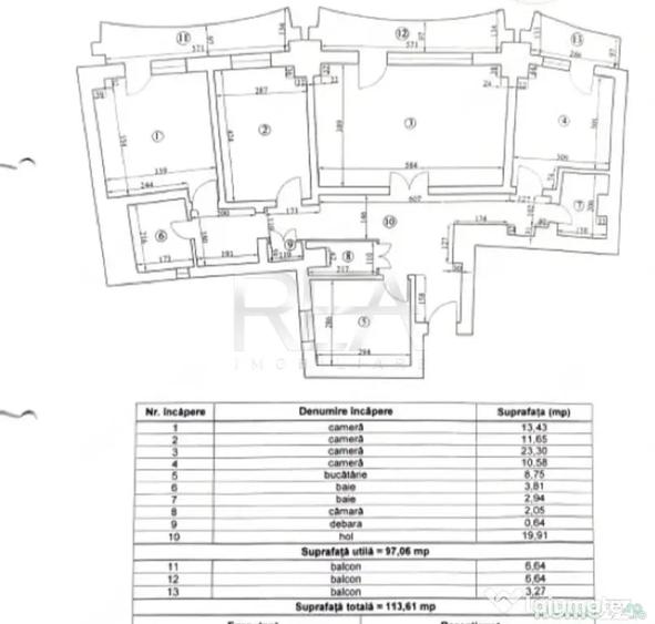 Apartament cu 4 camere decomandat în Lujerului