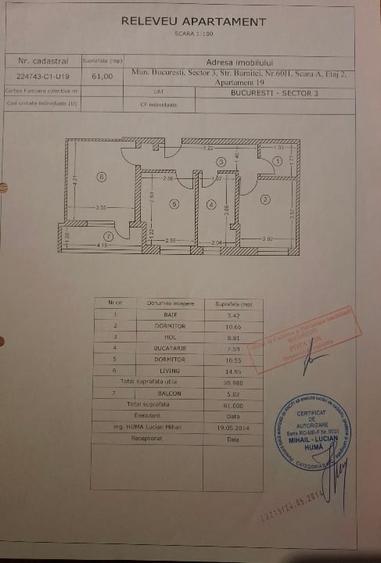 Apartament cu 3 camere decomandat, mobilat în 1 Decembrie 1918