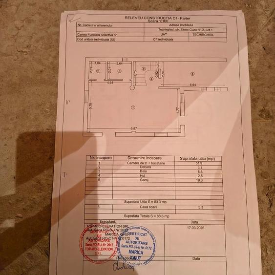 Casă individuală cu 3 camere cu Teren 608 Mp în Central