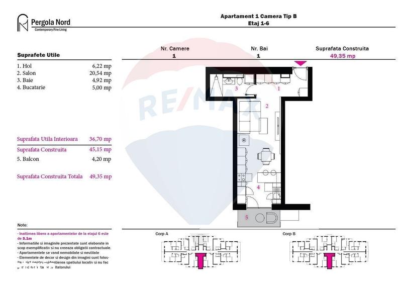 De vanzare | Studio | Bloc nou | Pipera - 5