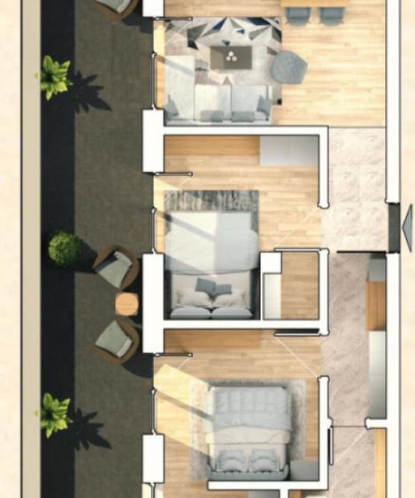 Apartament cu 2 camere decomandat în Sânnicoară
