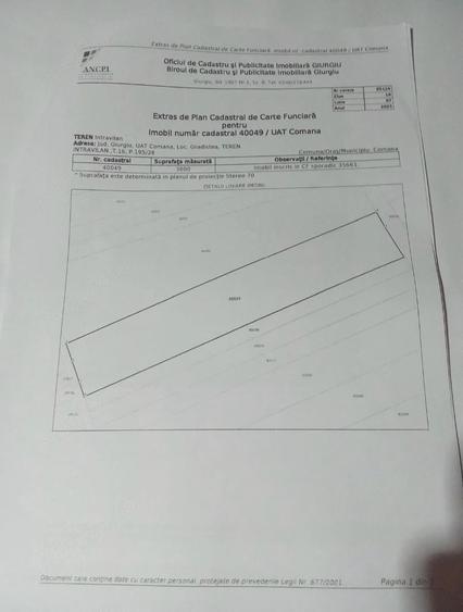 Teren de 3800 mp, în Grădiștea