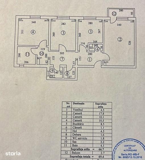 Apartament cu 3 camere decomandat în Dristor