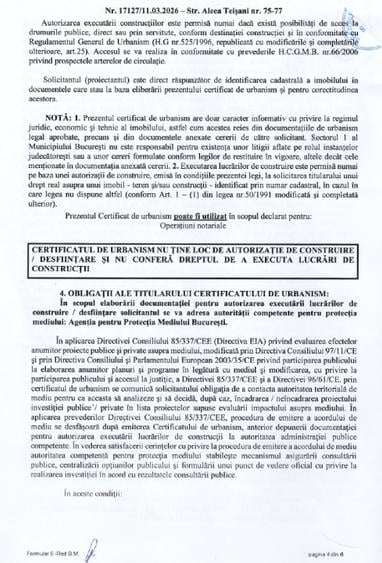 Teren Construcții intravilan de 681 mp, în Băneasa