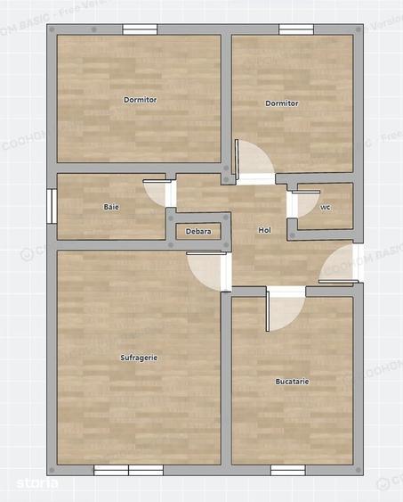 Apartament cu 3 camere decomandat în Vitrometan