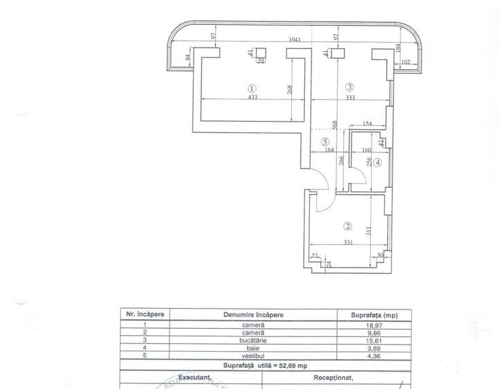 Apartament cu 2 camere, mobilat în Baicului