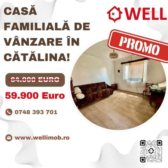 Casă individuală cu 3 camere cu Teren 694 Mp în Catalina