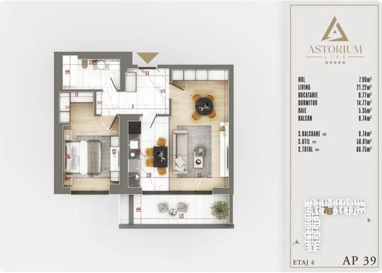 Apartament cu 2 camere decomandat în Theodor Pallady