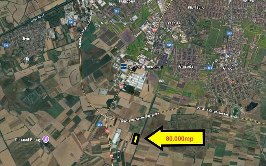 Teren agricol extravilan de 80000 mp, în Șag