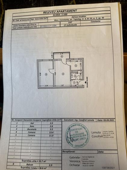 Apartament cu 2 camere nedecomandat în Exterior Vest