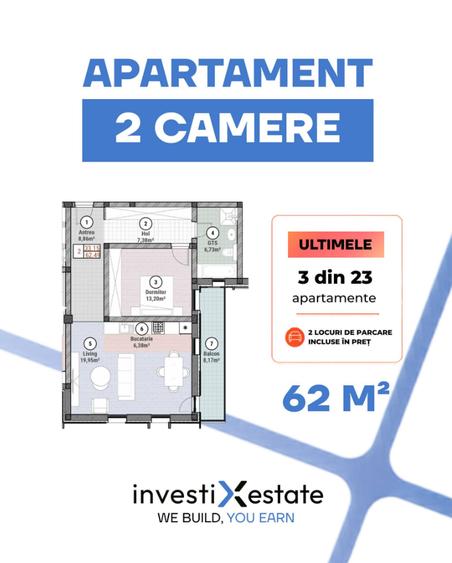 Apartament cu 2 camere în Moșnița Nouă