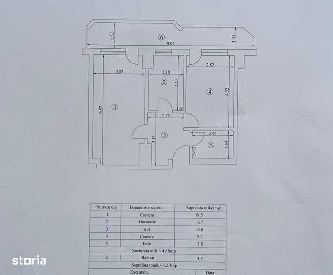 Apartament cu 2 camere decomandat în Copou
