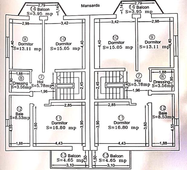 Duplex cu 5 camere cu Canalizare în Dumbrăvița