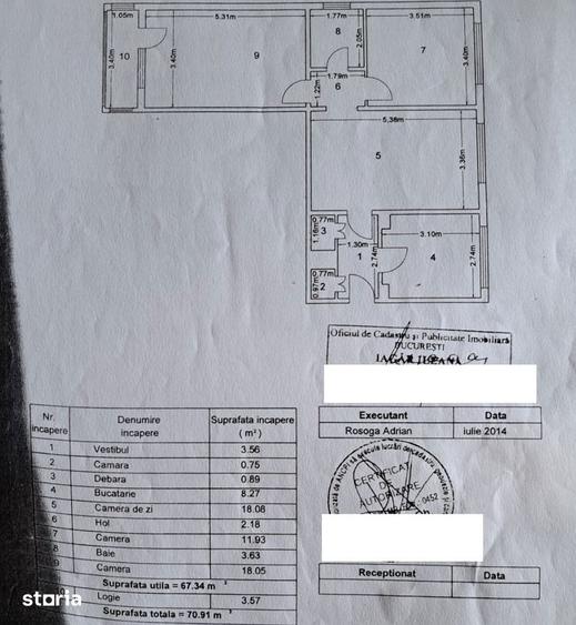 Tineretului, Piata Norilor ap. 3 camere. - 13