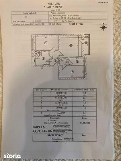 Apartament cu 3 camere decomandat în Central