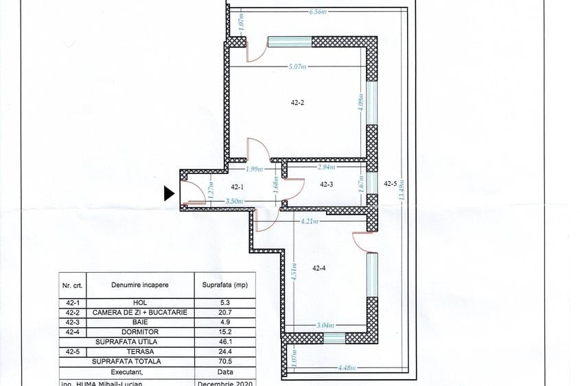Apartament cu 2 camere decomandat în 1 Decembrie 1918