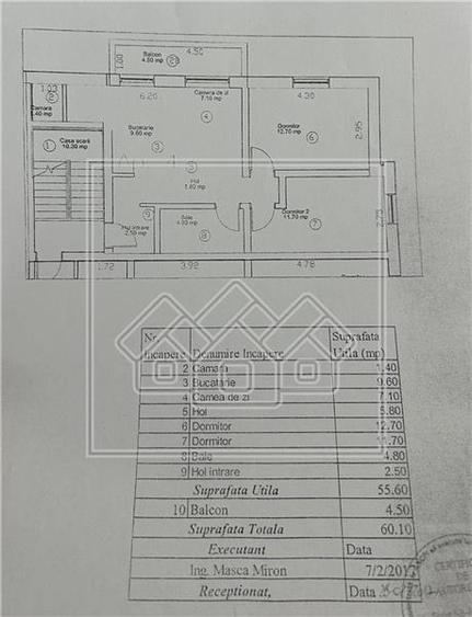 Apartament cu 3 camere nedecomandat în Șelimbăr
