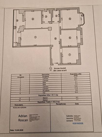 Apartament cu 4 camere decomandat în Trocadero