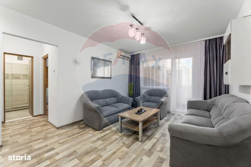 Apartament cu 2 camere semidecomandat, mobilat în Central