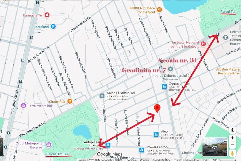 Casă cu 4 camere cu Teren 102 Mp în Parcul Circului